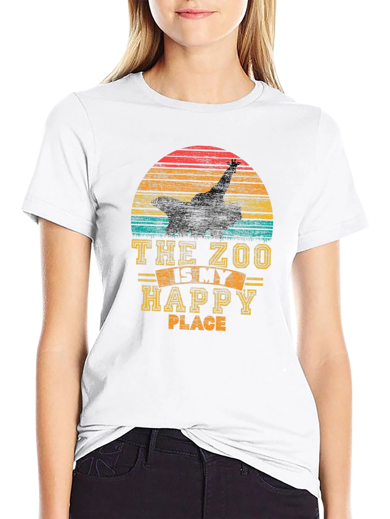 Zoo Lover T-Shirt - The Zoo is My Happy Place Retro Style