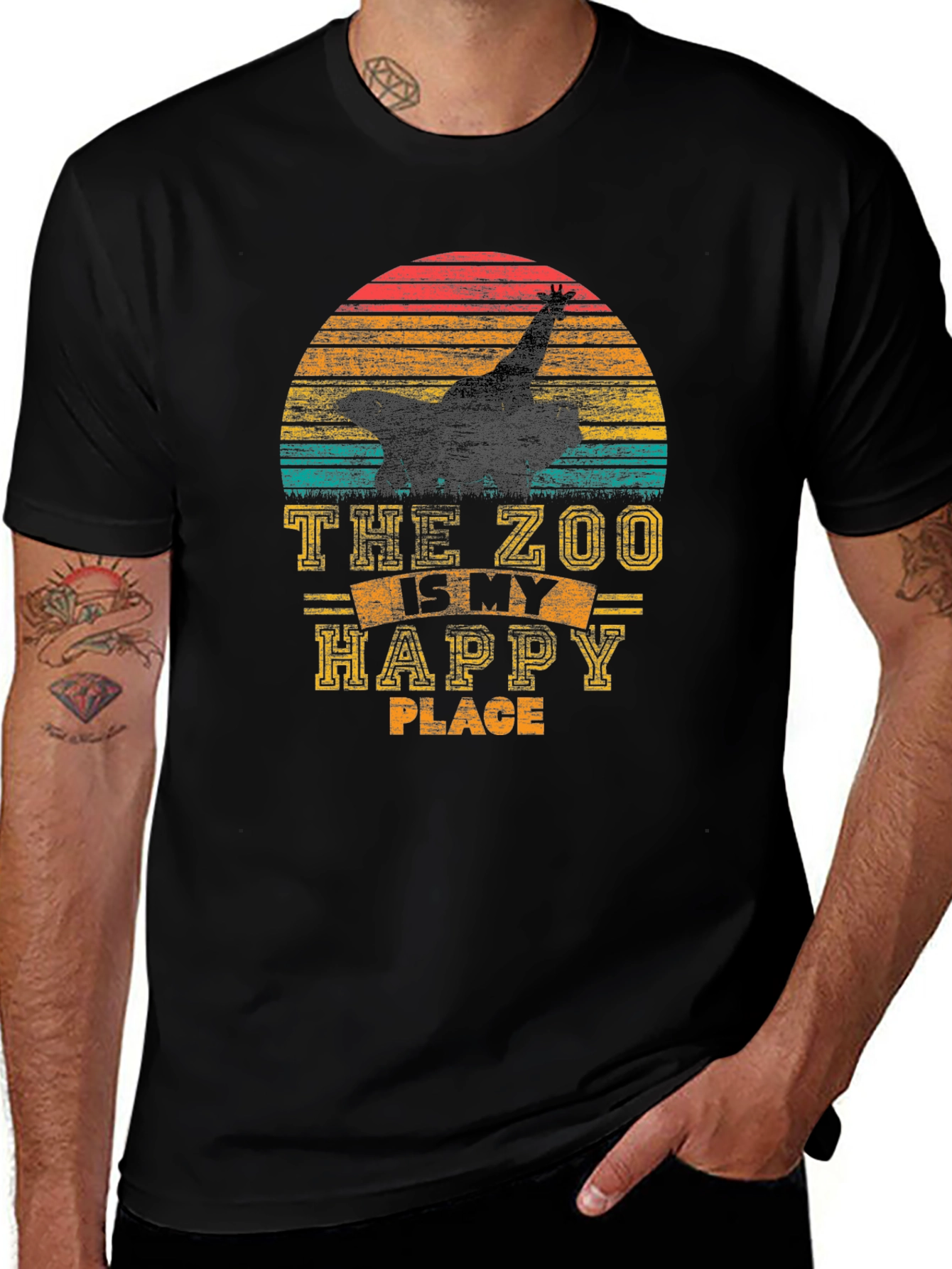 Zoo Lover T-Shirt - The Zoo is My Happy Place Retro Style