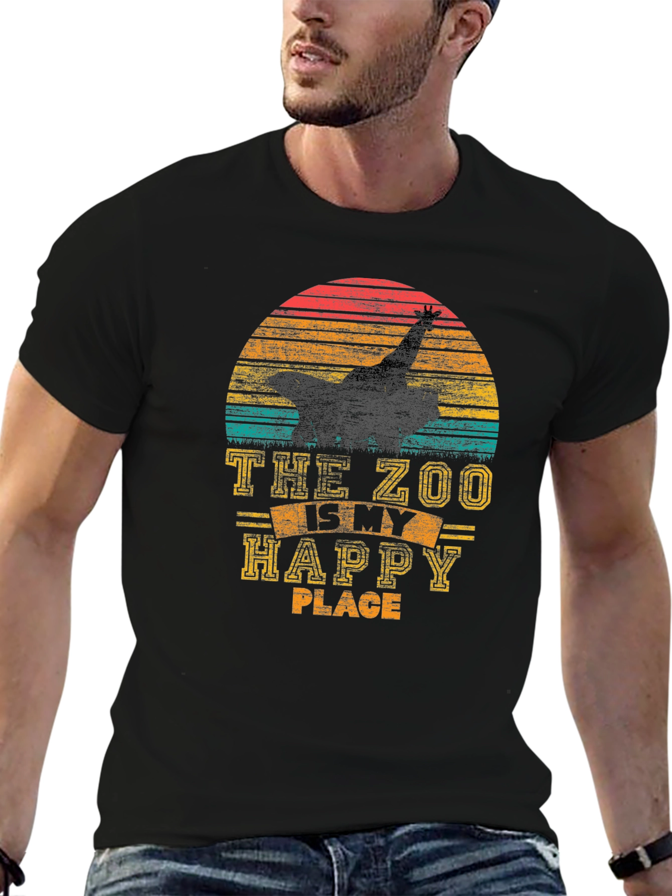 Zoo Lover T-Shirt - The Zoo is My Happy Place Retro Style