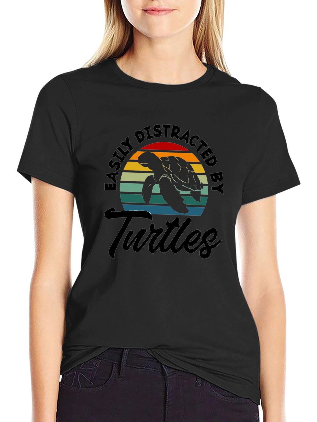 Easily Distracted by Turtles Graphic T-Shirt