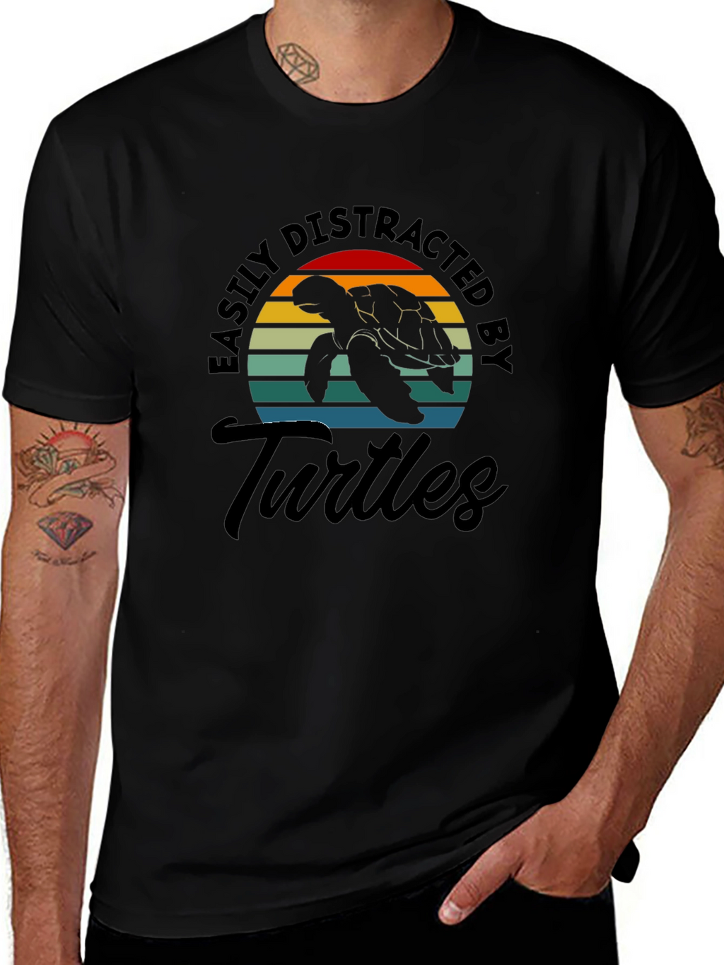 Easily Distracted by Turtles Graphic T-Shirt
