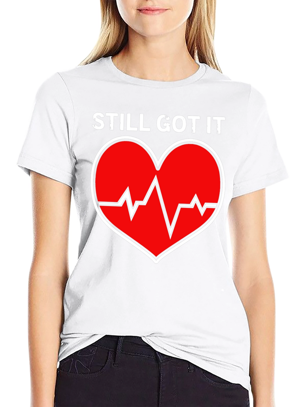 Still Got It Heartbeat Graphic Tee - Black