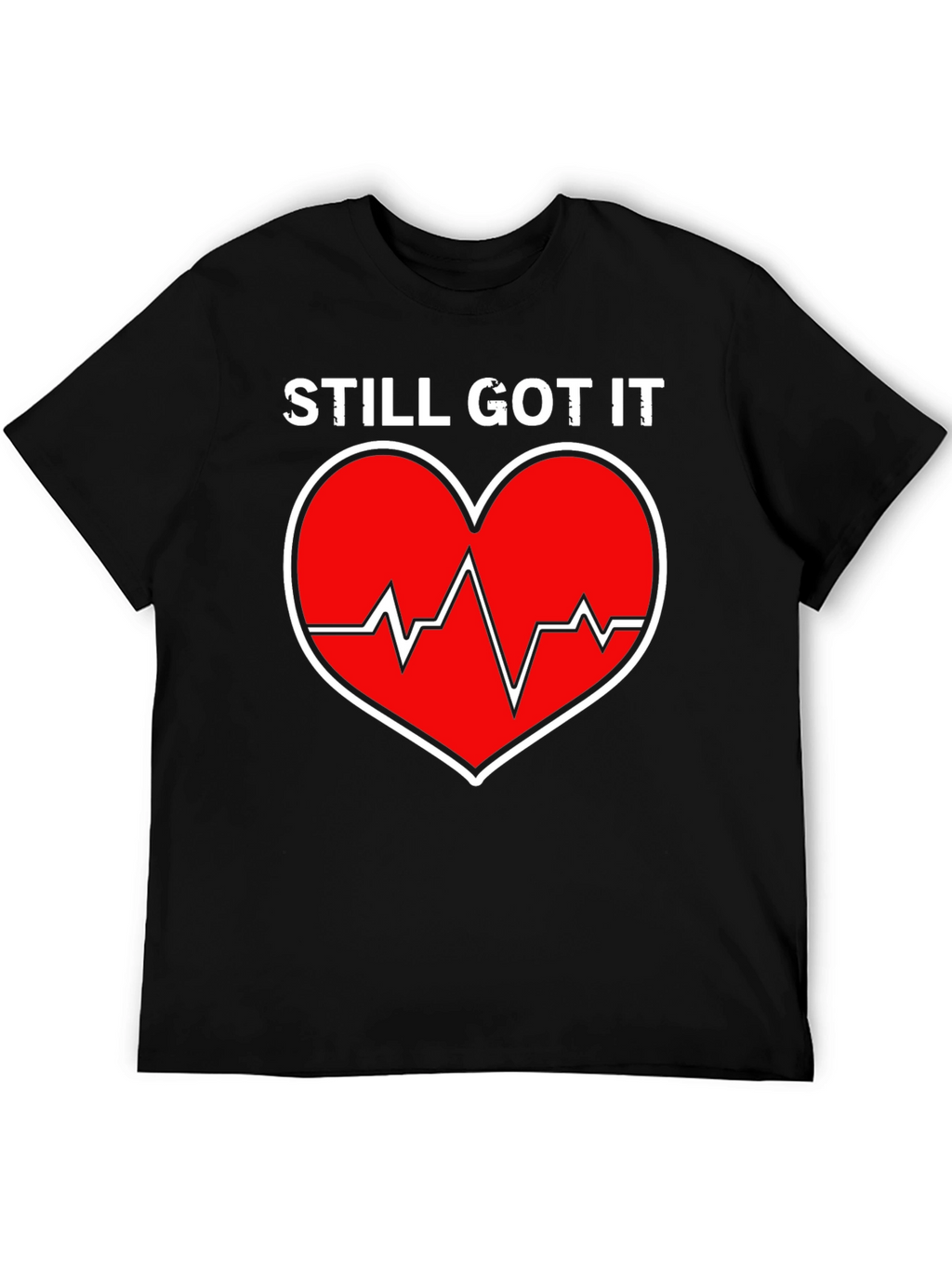 Still Got It Heartbeat Graphic Tee - Black