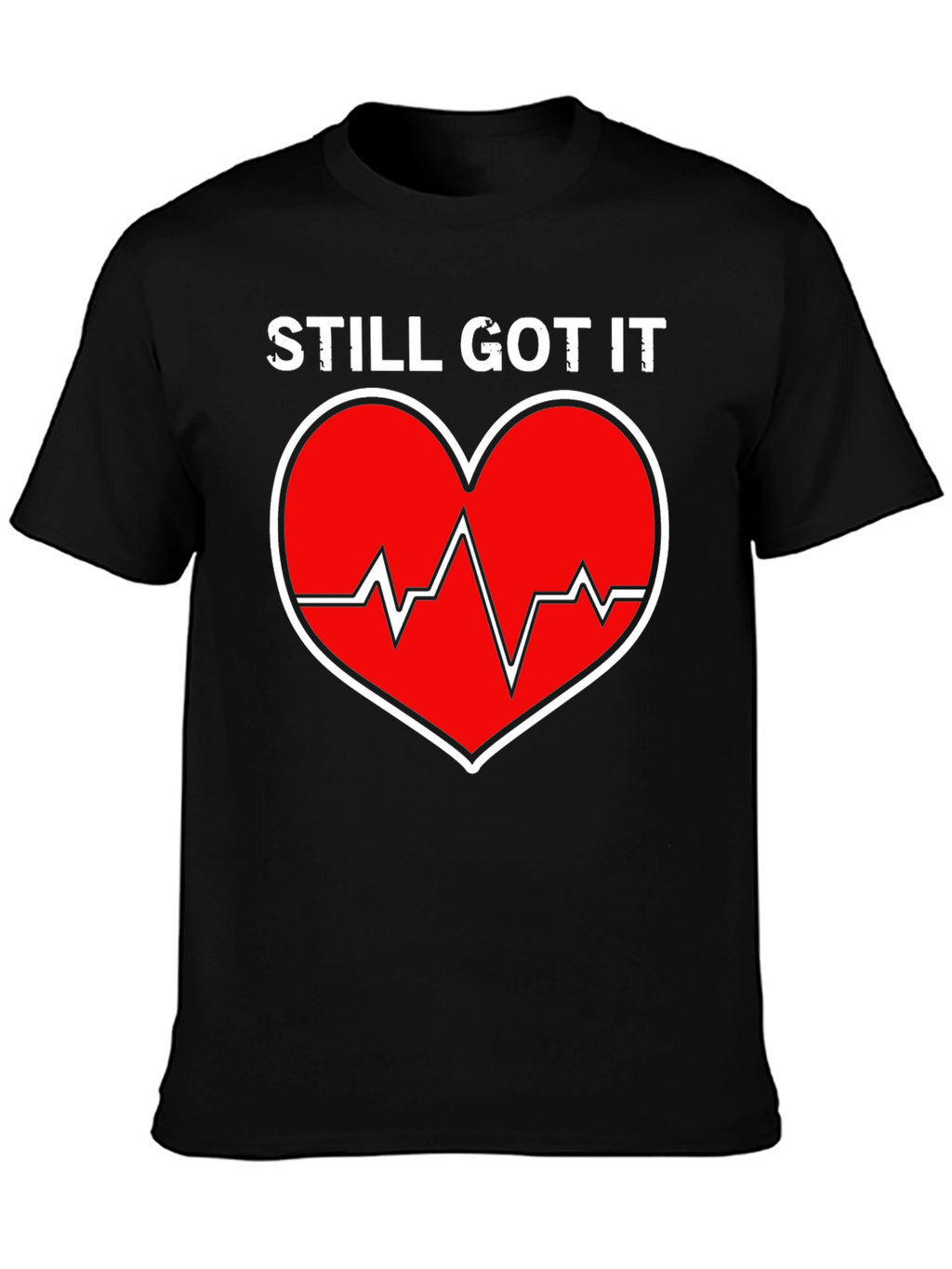 Still Got It Heartbeat Graphic Tee - Black