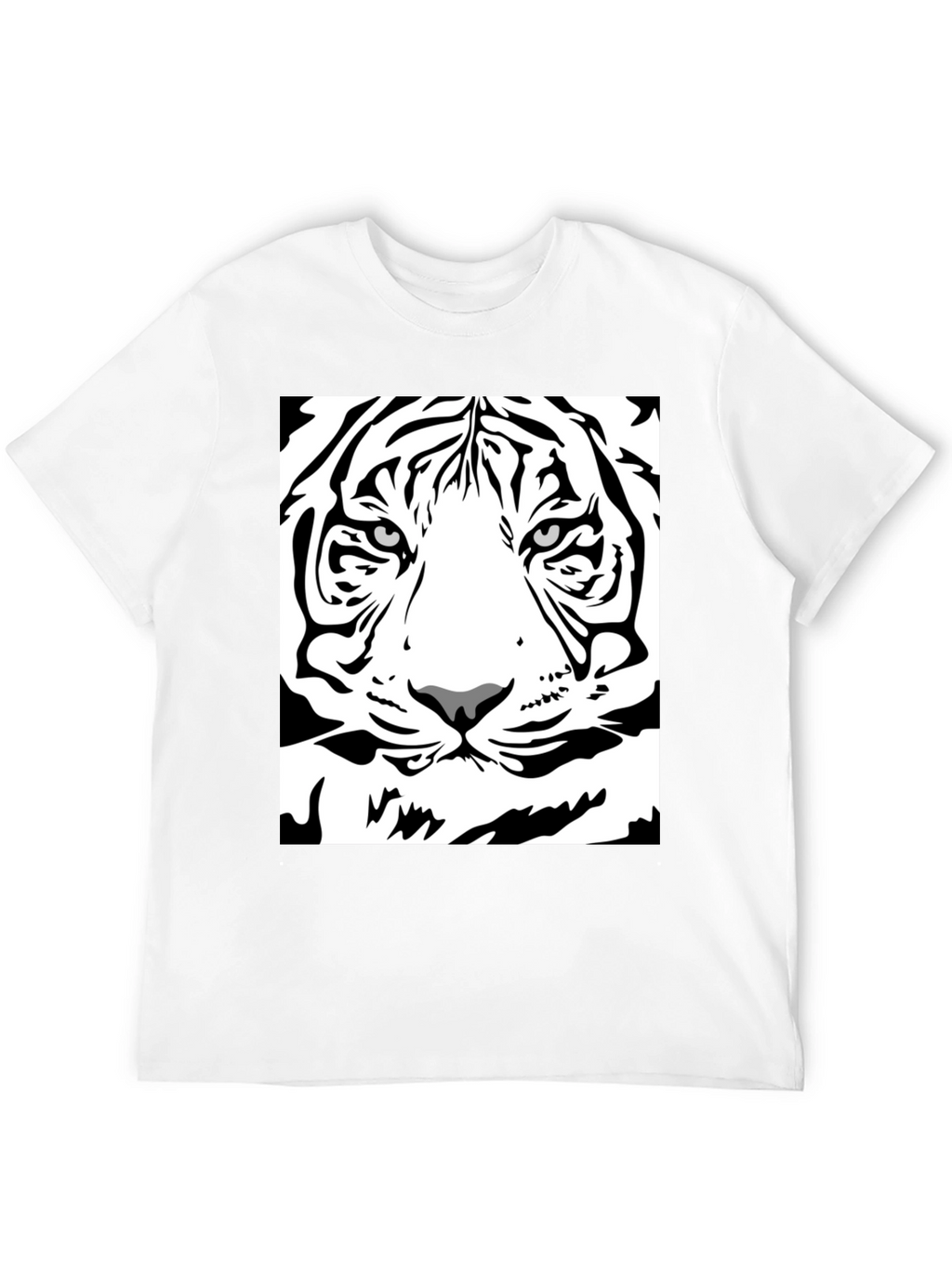 Tiger Face Graphic Tee - Mens Black T-Shirt