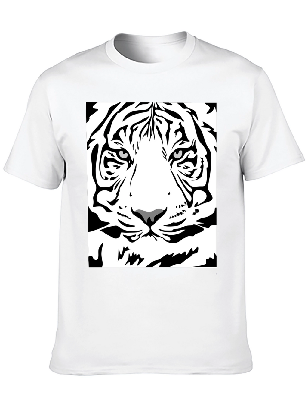 Tiger Face Graphic Tee - Mens Black T-Shirt