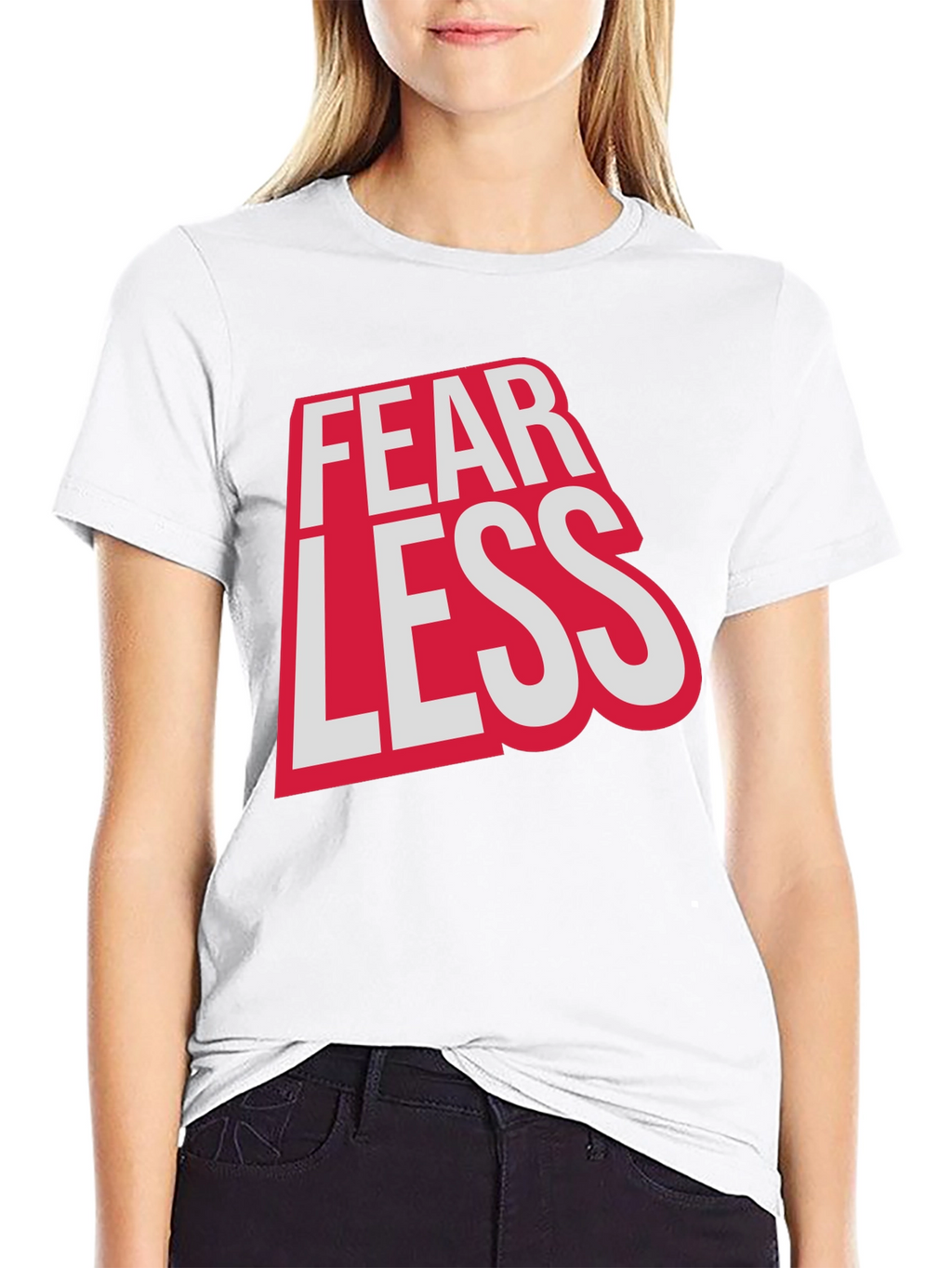 Fearless Graphic Print Crew Neck Tee
