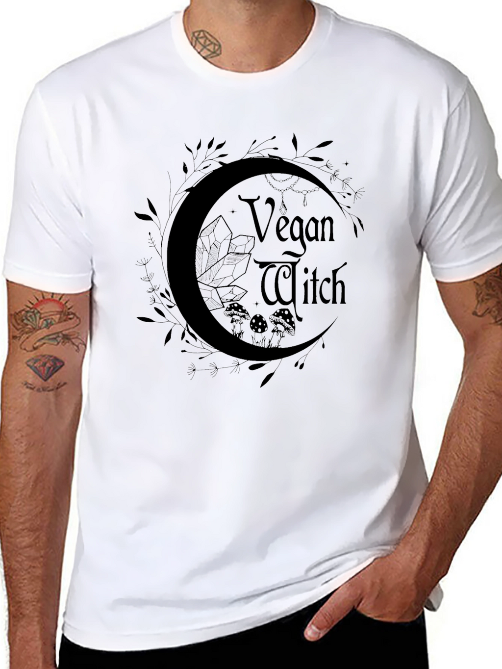 Vegan Witch T-Shirt Black Graphic Tee