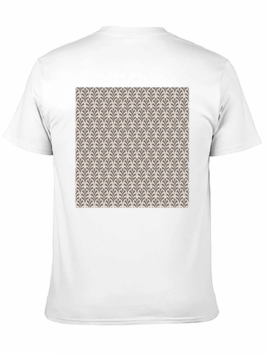 Art Deco Pattern Black Cotton T-Shirt