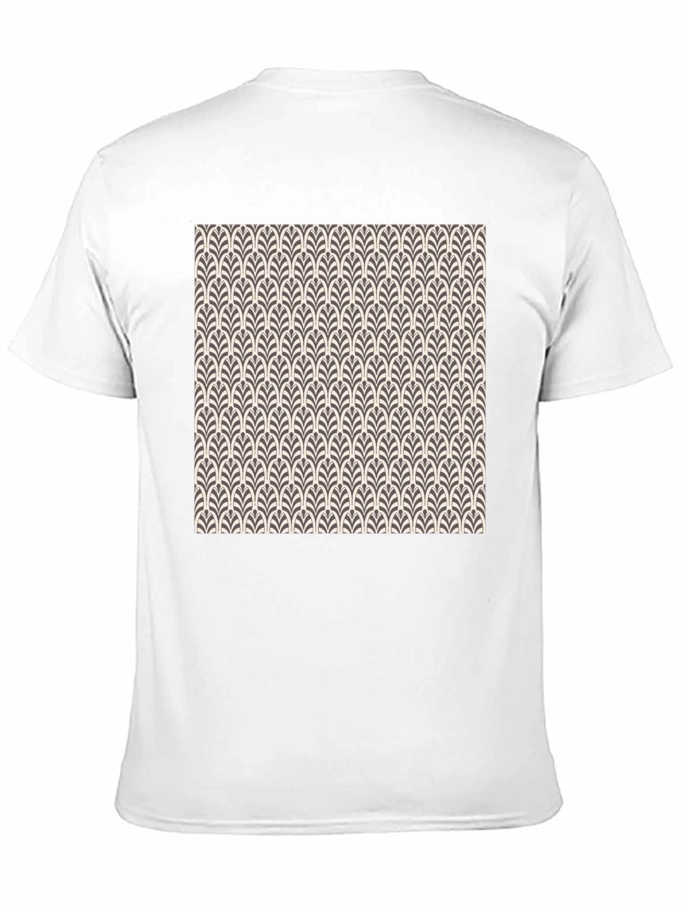 Art Deco Pattern Black Cotton T-Shirt