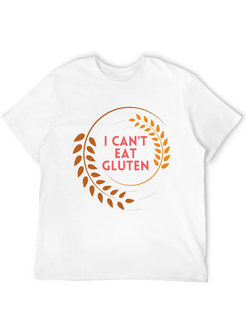 I Cant Eat Gluten T-Shirt - Black Cotton Tee