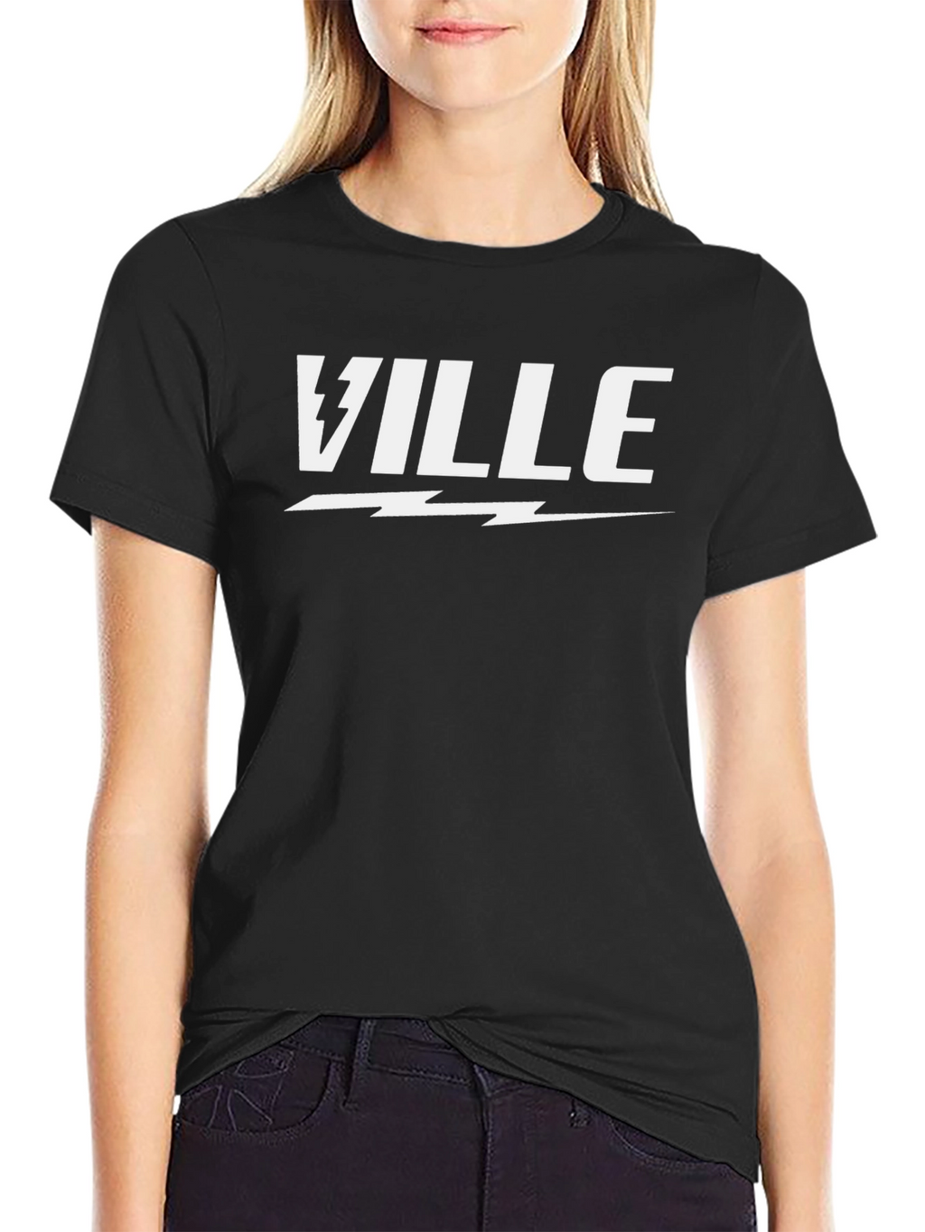 Ville Lightning Bolt Graphic Tee - Black