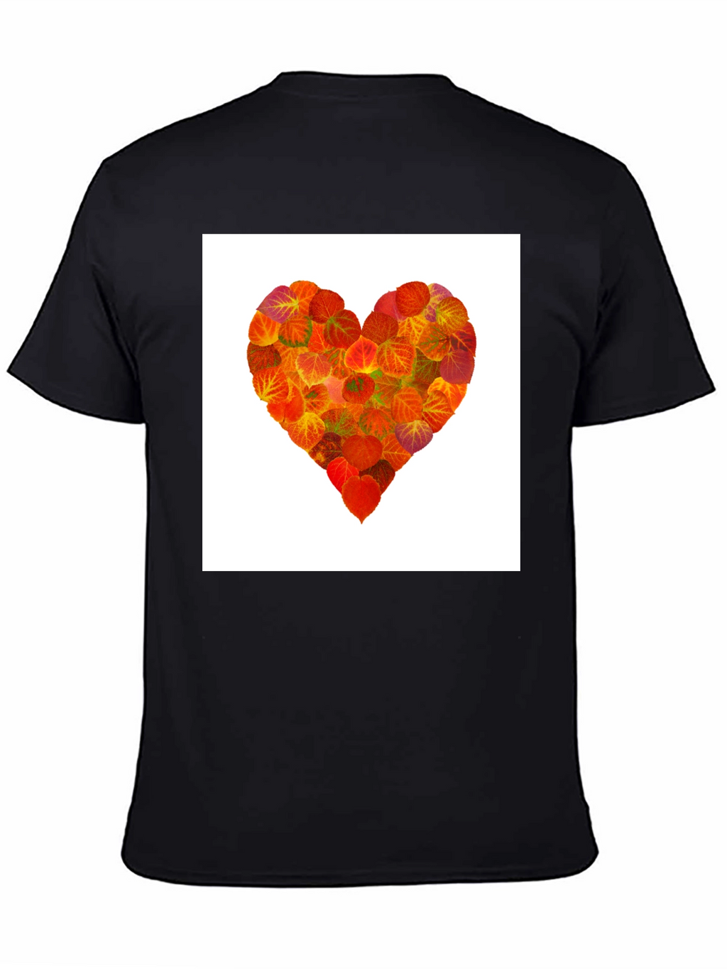 Leaf Heart Graphic Tee - Black