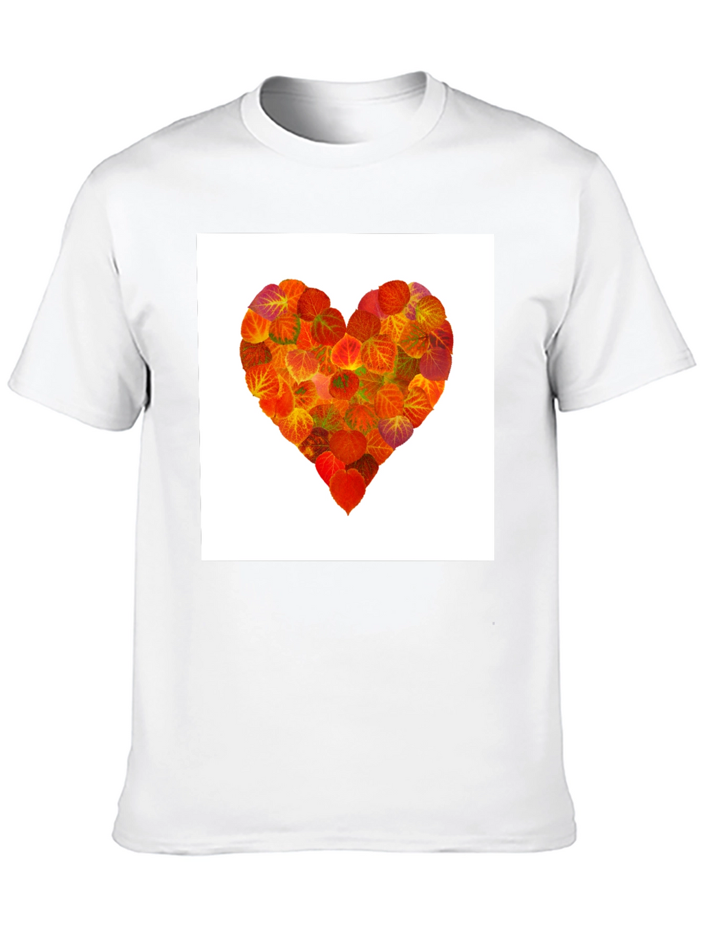 Leaf Heart Graphic Tee - Black
