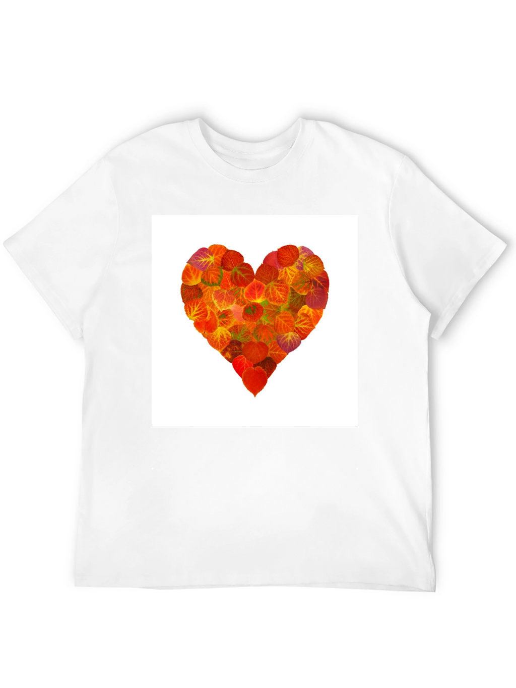 Leaf Heart Graphic Tee - Black