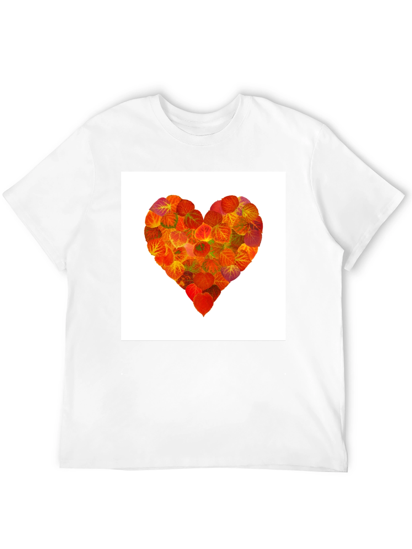 Leaf Heart Graphic Tee - Black