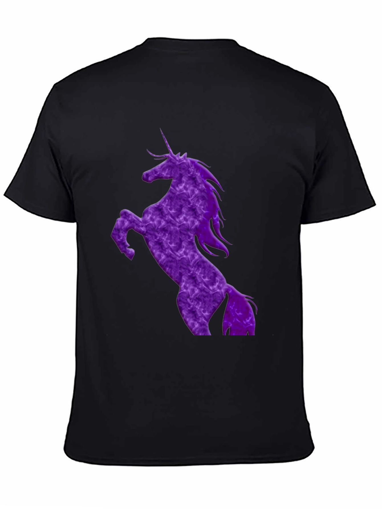 Unicorn Graphic T-Shirt - Black Cotton Blend