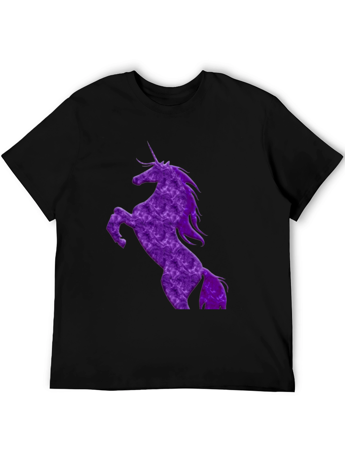 Unicorn Graphic T-Shirt - Black Cotton Blend