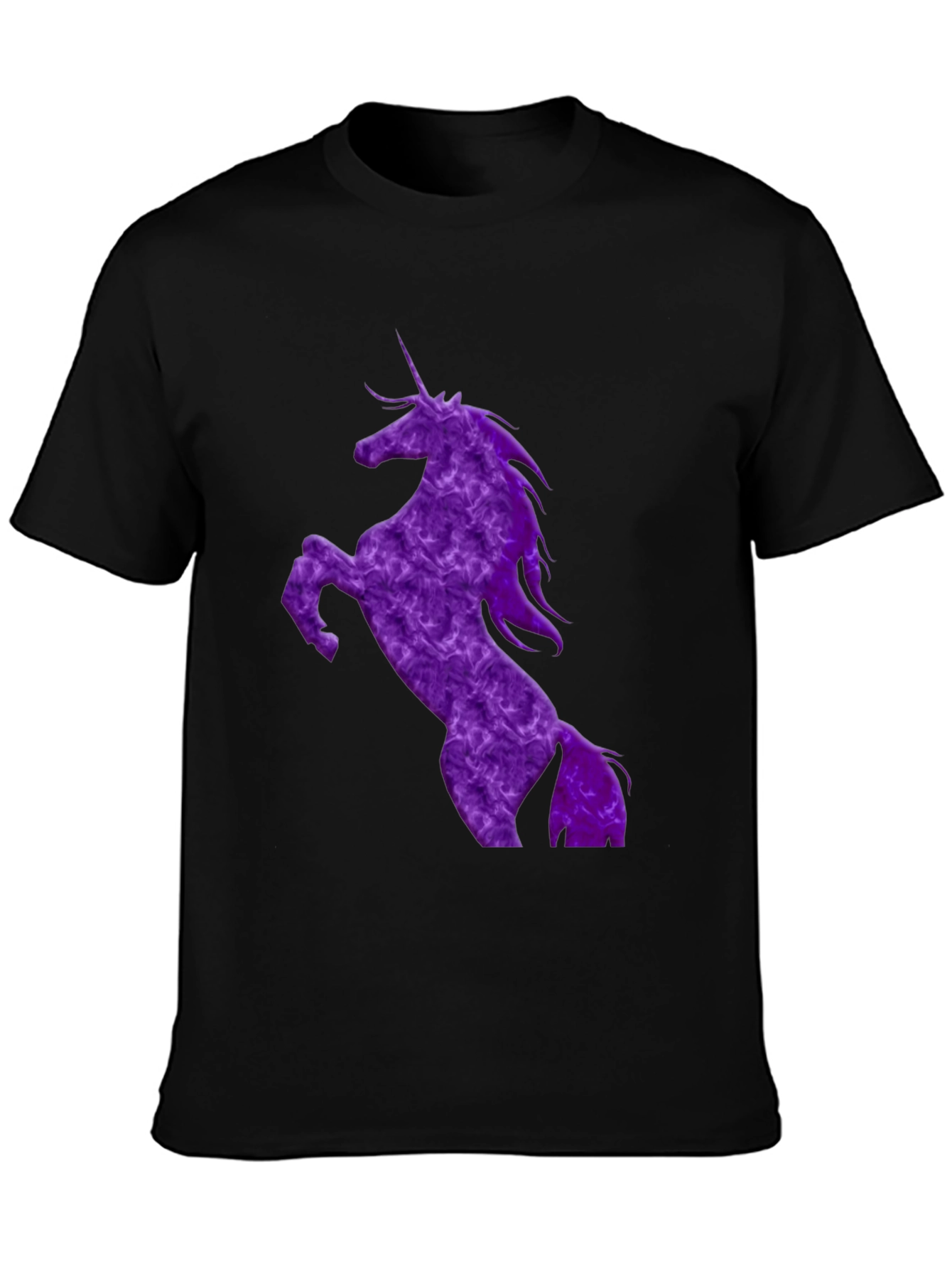 Unicorn Graphic T-Shirt - Black Cotton Blend