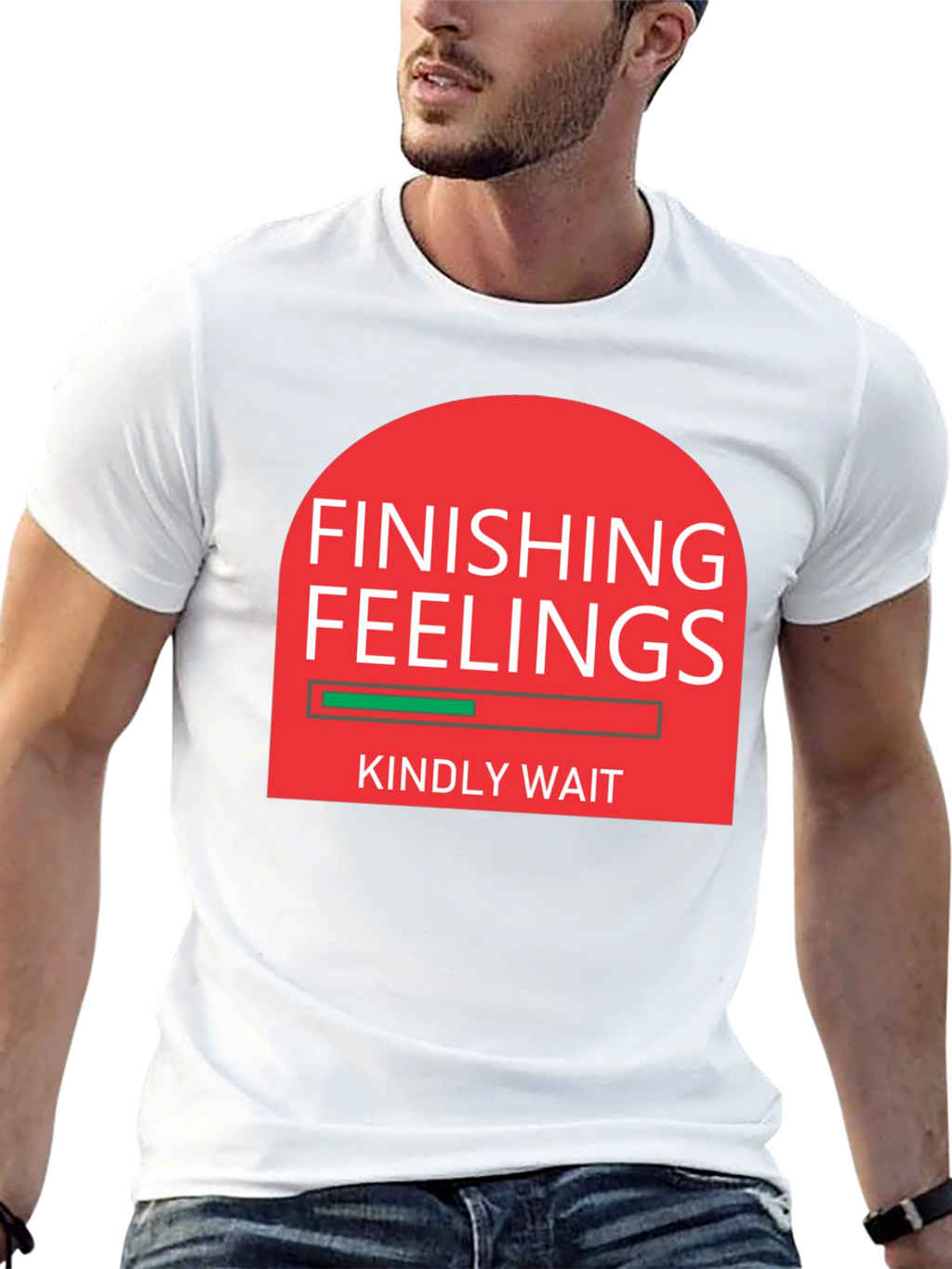 Finishing Feelings Funny Graphic Tee Shirt