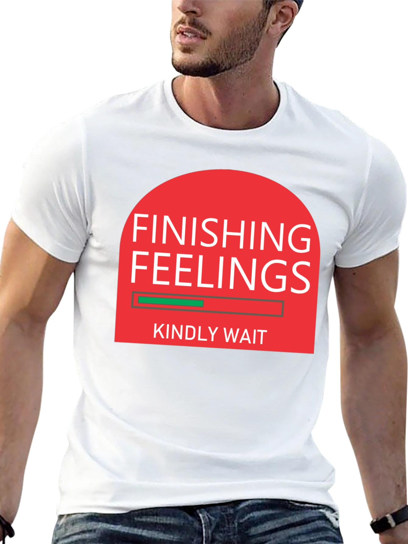 Finishing Feelings Funny Graphic Tee Shirt