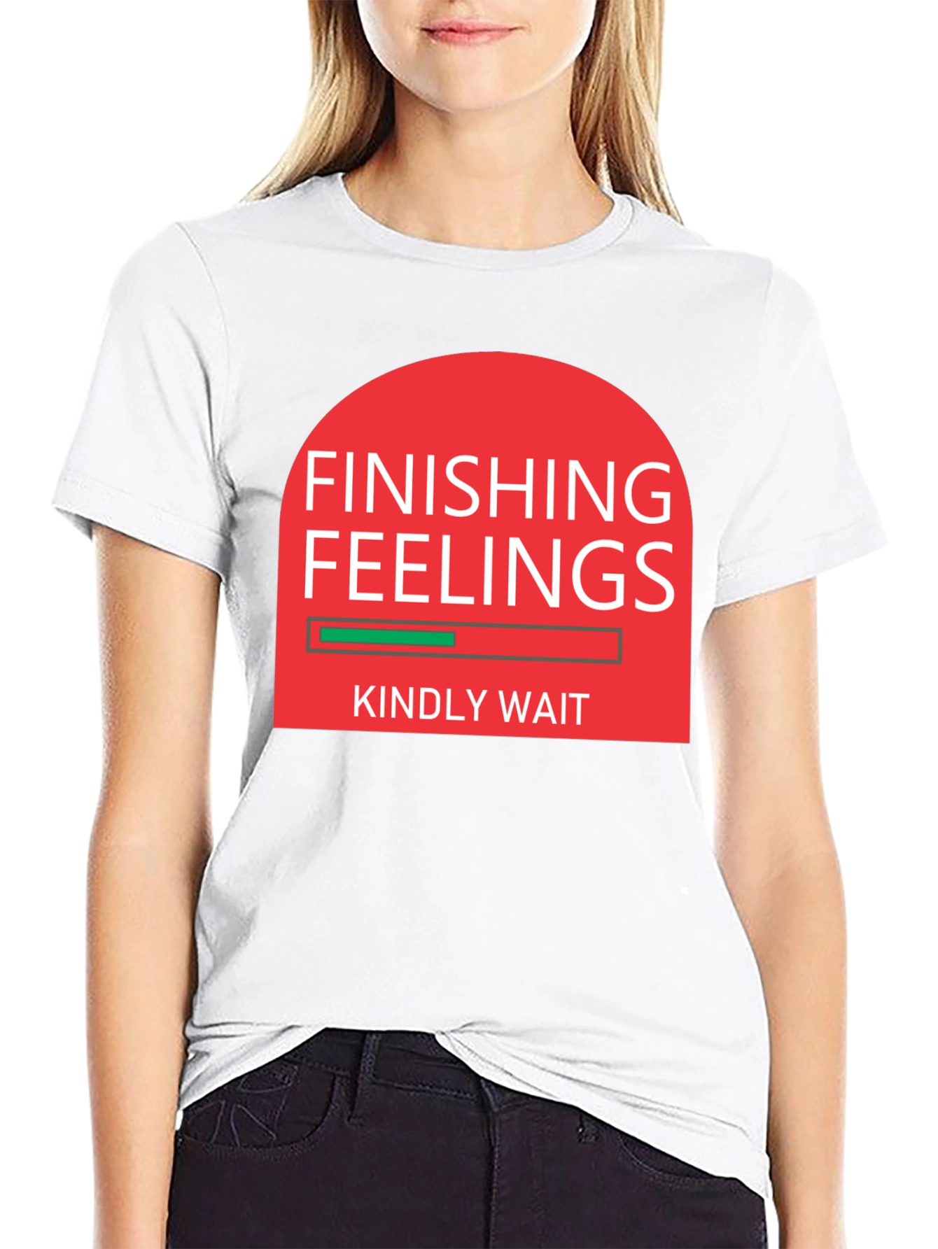 Finishing Feelings Funny Graphic Tee Shirt