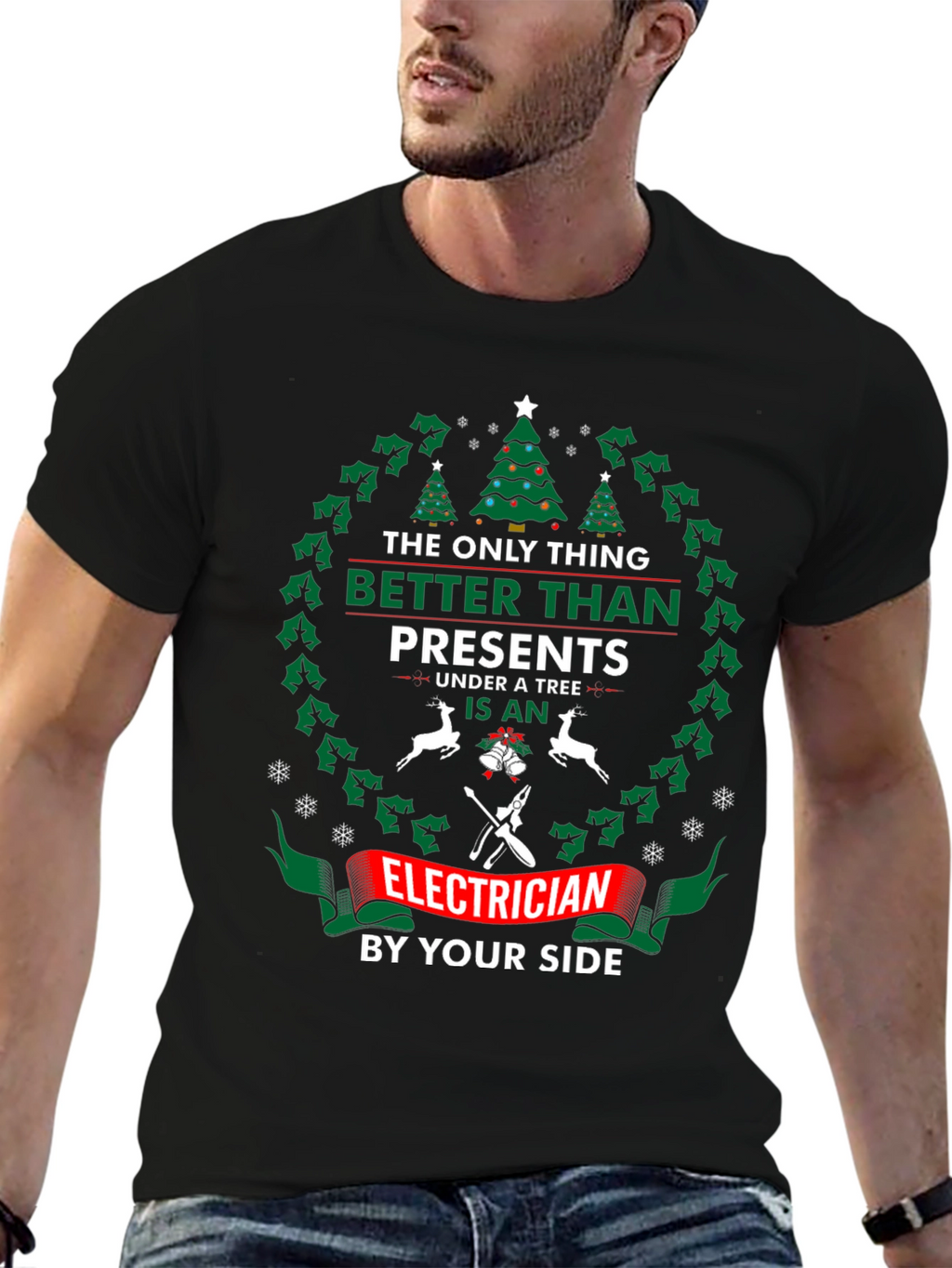 Funny Christmas Electrician T-Shirt