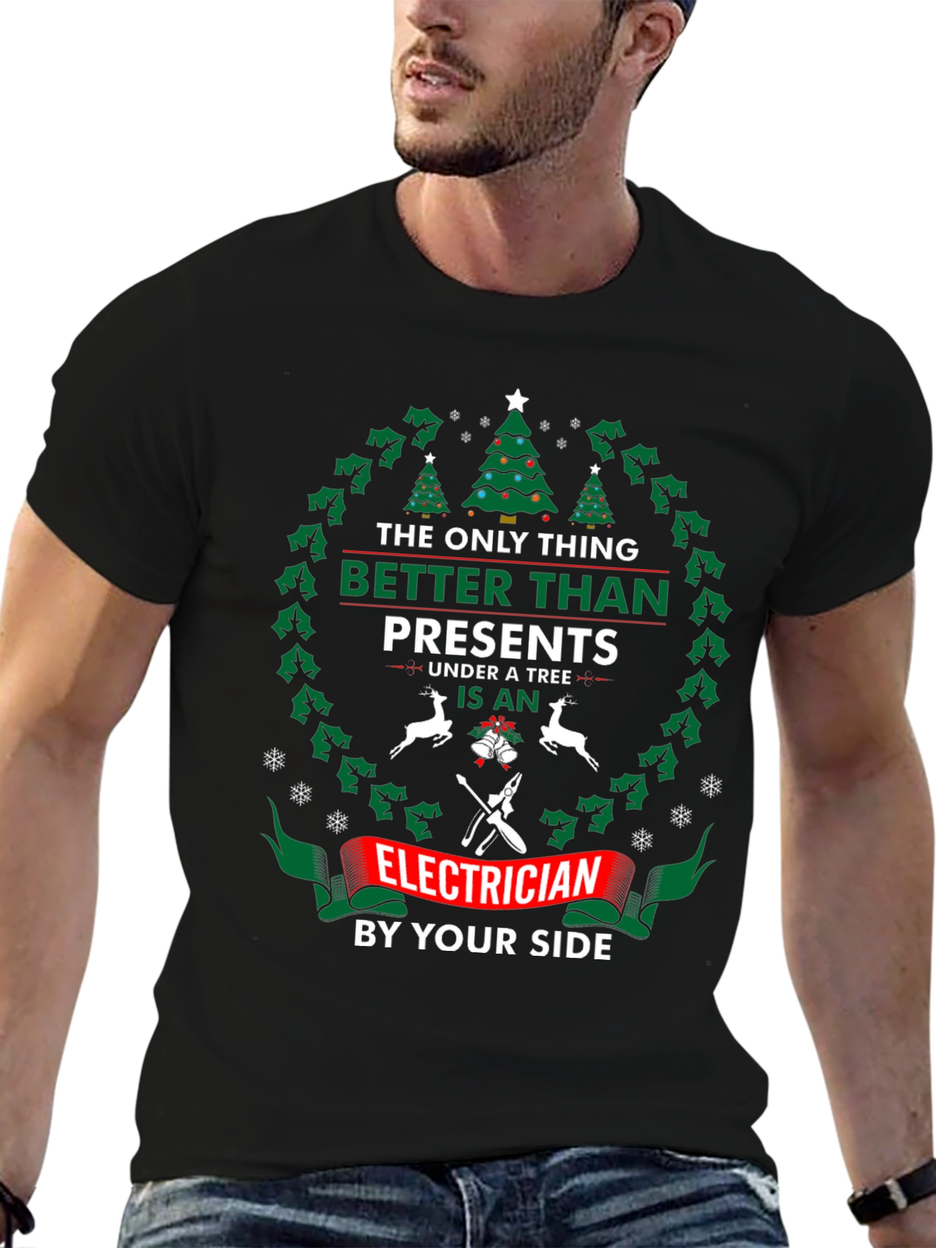 Funny Christmas Electrician T-Shirt