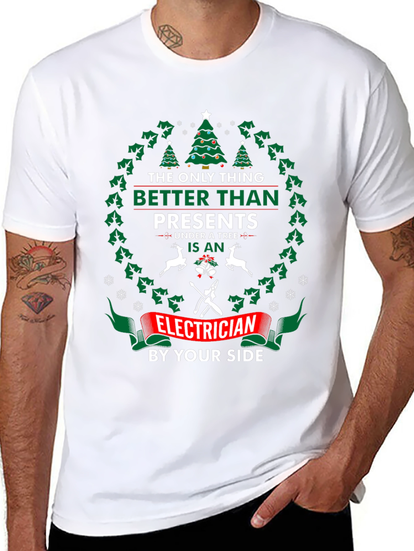 Funny Christmas Electrician T-Shirt