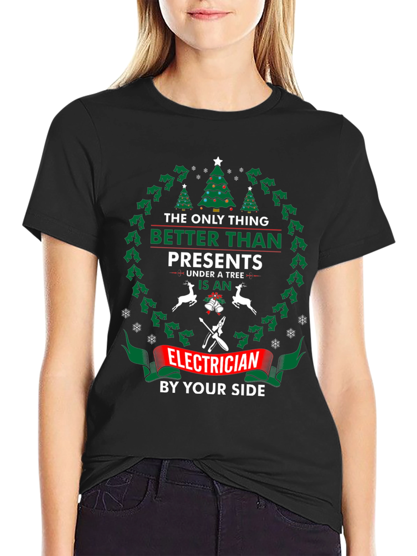 Funny Christmas Electrician T-Shirt