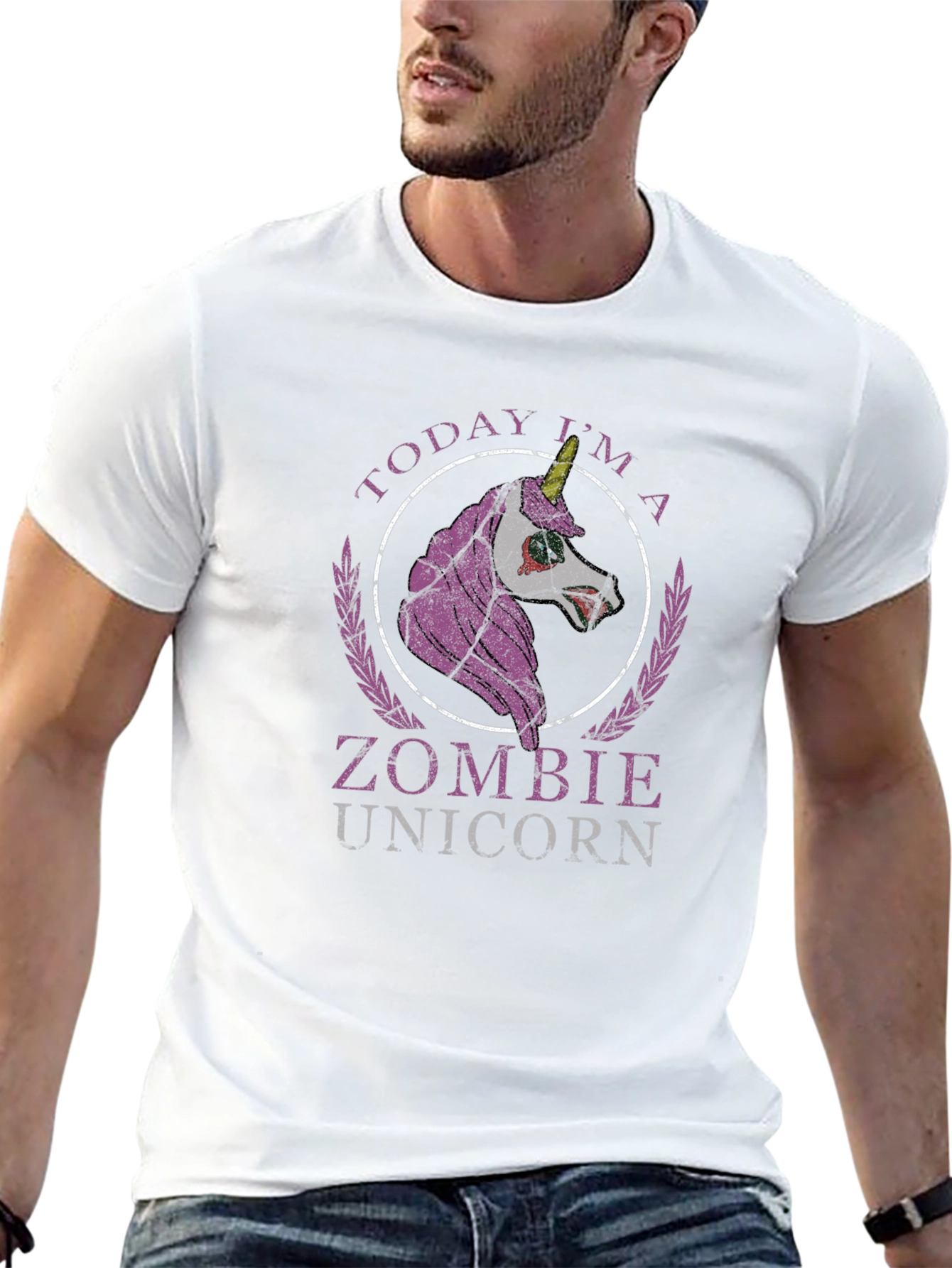 Zombie Unicorn Graphic T-Shirt - Halloween Ready!
