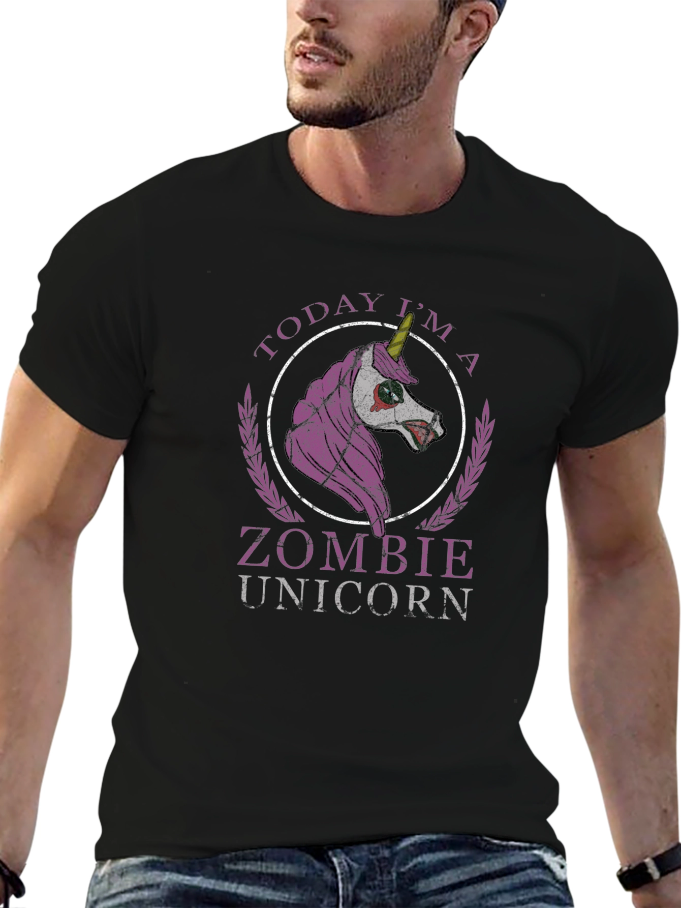 Zombie Unicorn Graphic T-Shirt - Halloween Ready!
