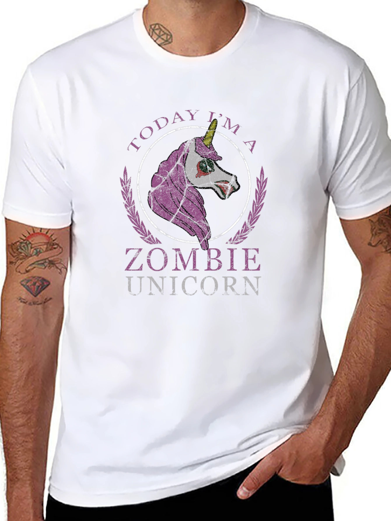 Zombie Unicorn Graphic T-Shirt - Halloween Ready!