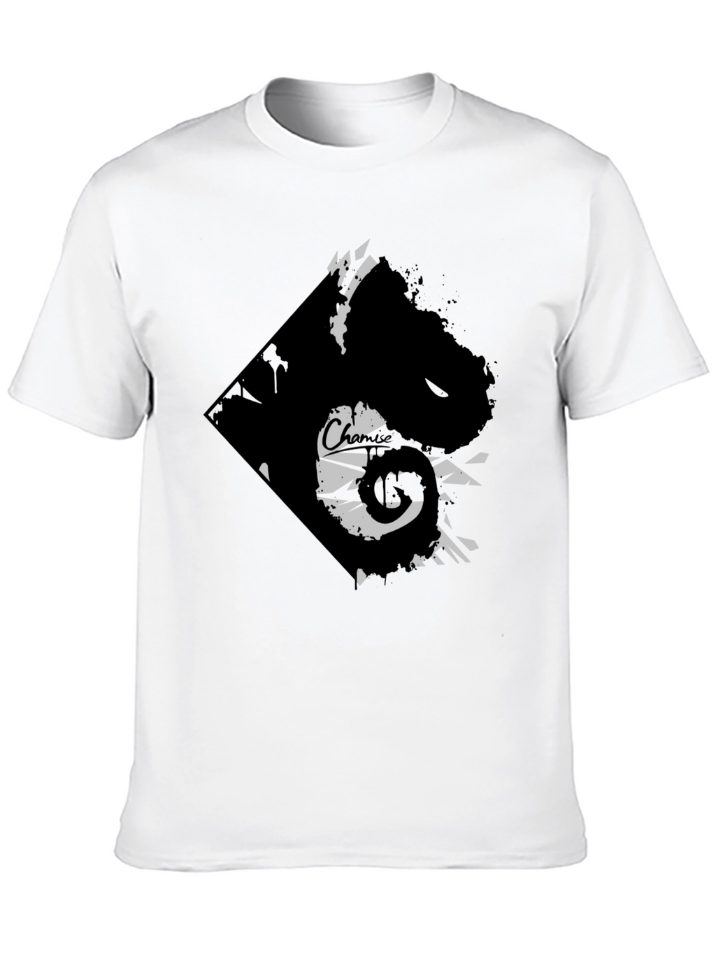 Edgy Graphic Tee - Black Cotton Blend