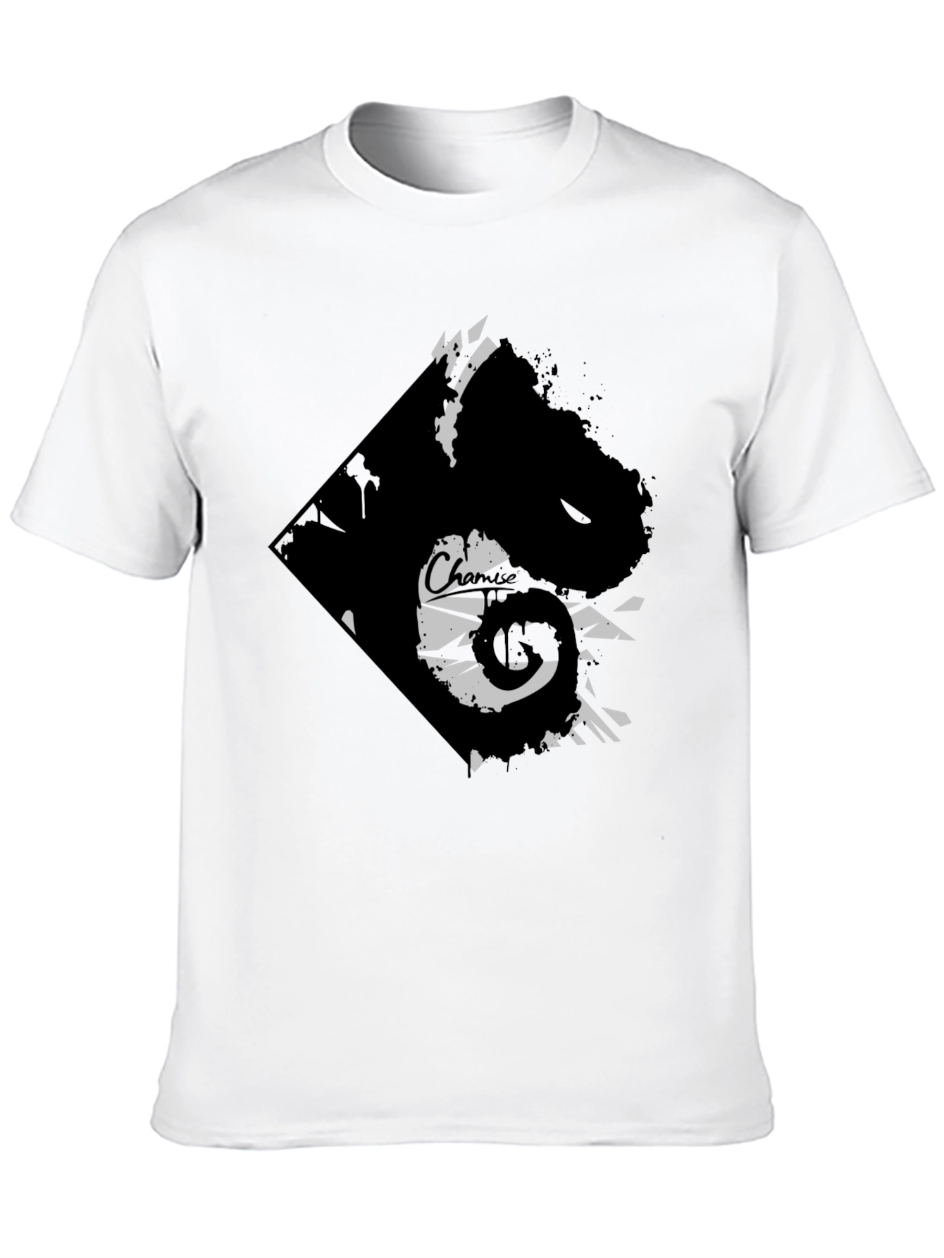 Edgy Graphic Tee - Black Cotton Blend