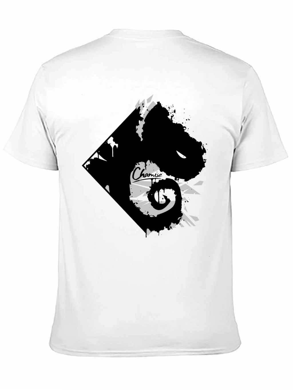 Edgy Graphic Tee - Black Cotton Blend