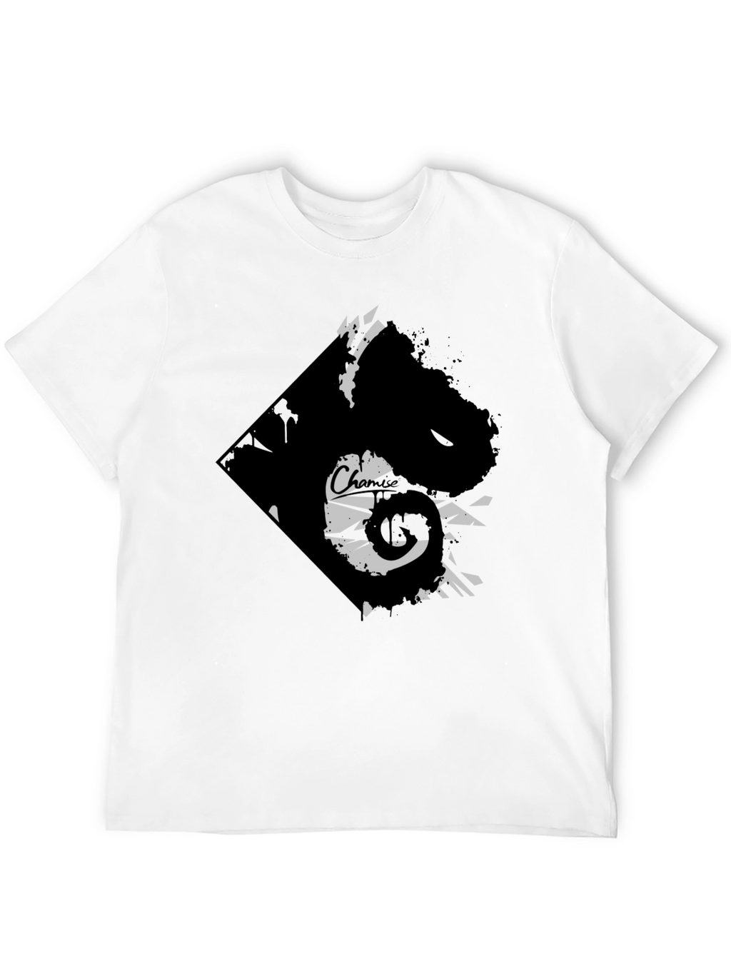 Edgy Graphic Tee - Black Cotton Blend