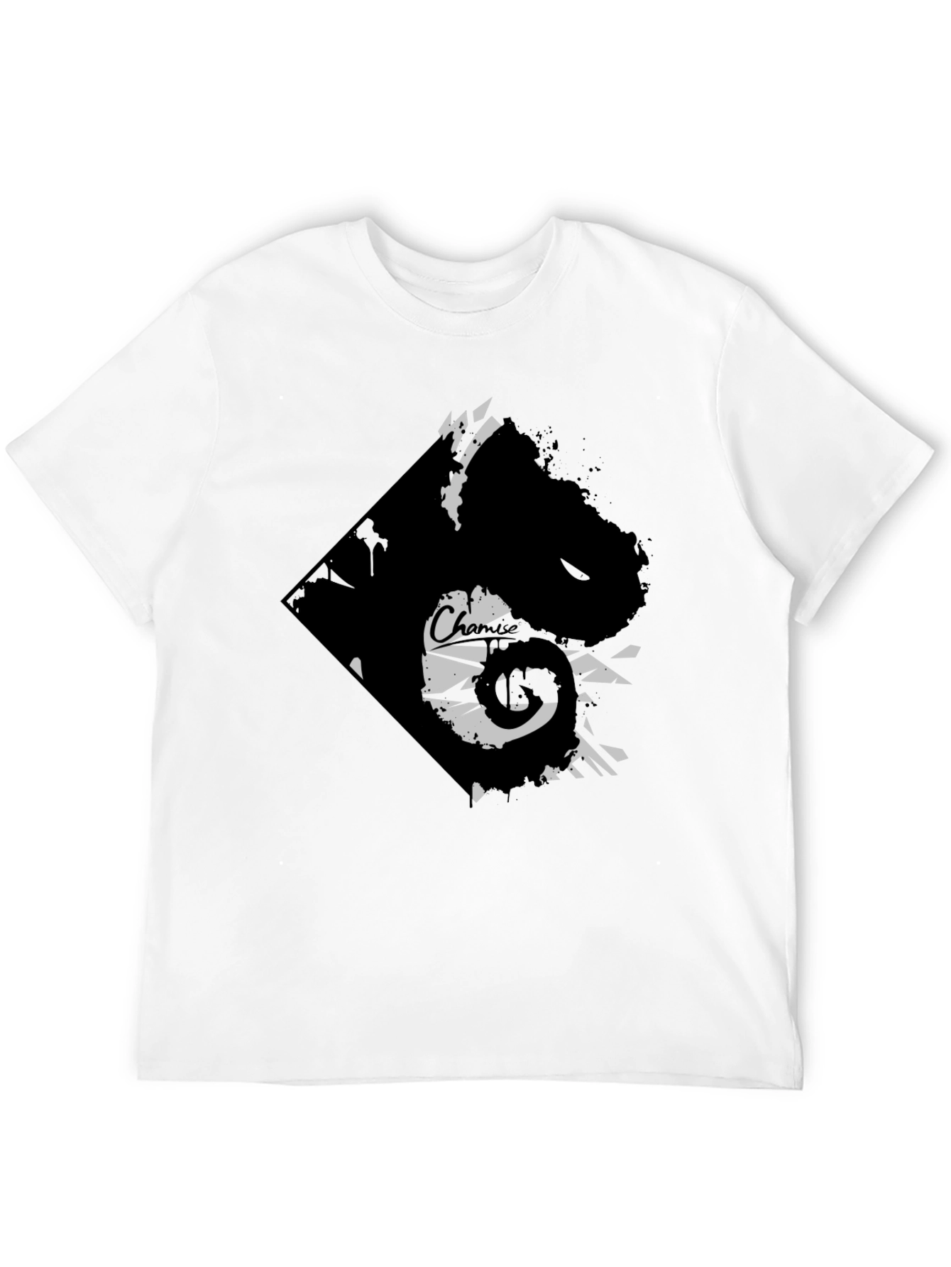Edgy Graphic Tee - Black Cotton Blend