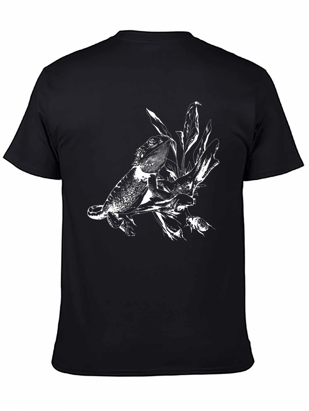 Lizard Print Black T-Shirt