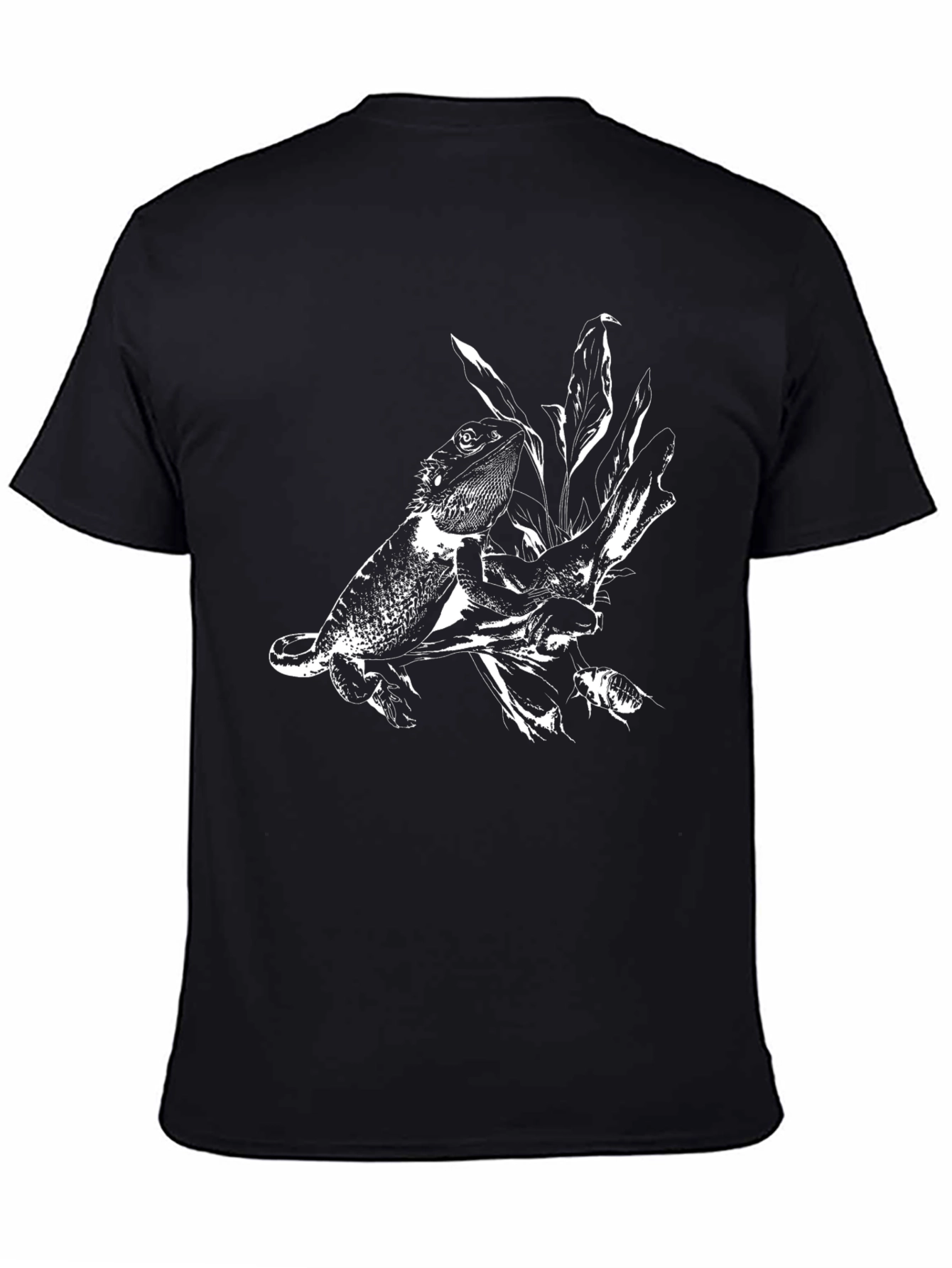 Lizard Print Black T-Shirt