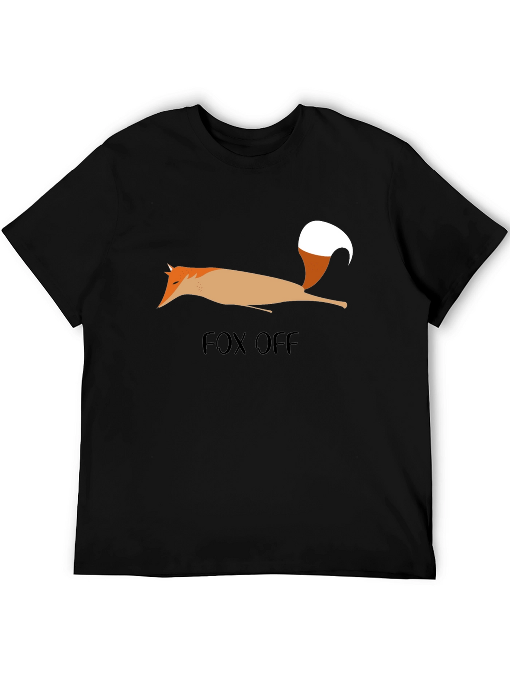 Fox Off Graphic Tee - Black Cotton T-Shirt