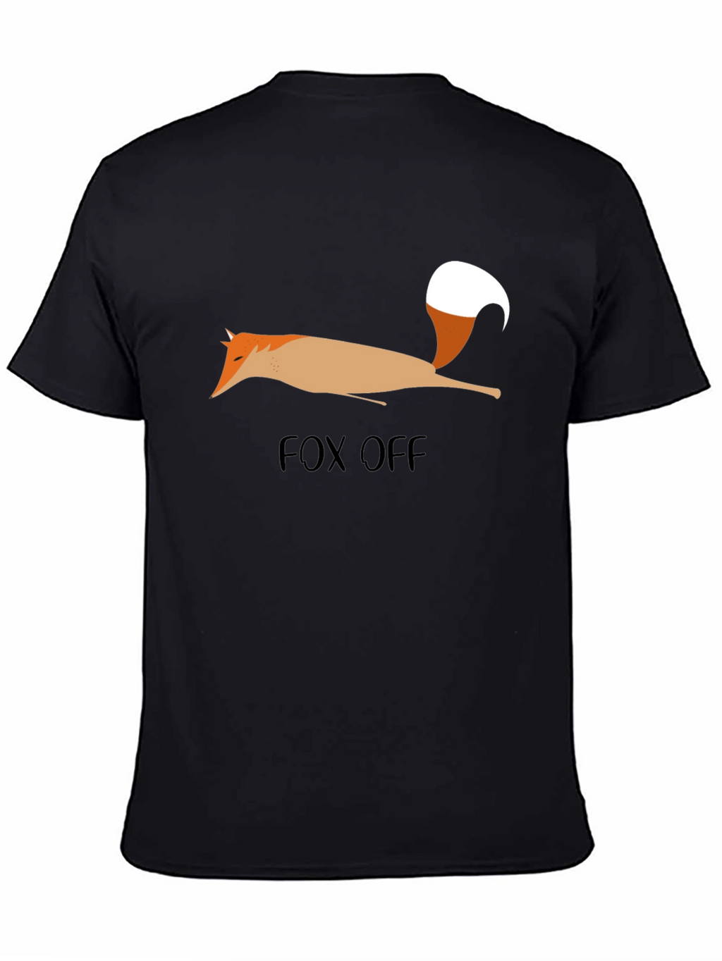 Fox Off Graphic Tee - Black Cotton T-Shirt