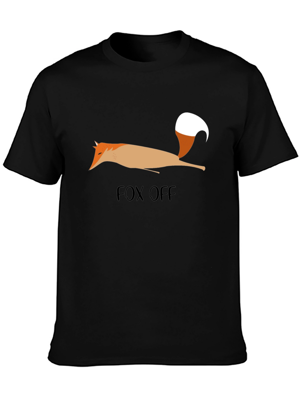 Fox Off Graphic Tee - Black Cotton T-Shirt