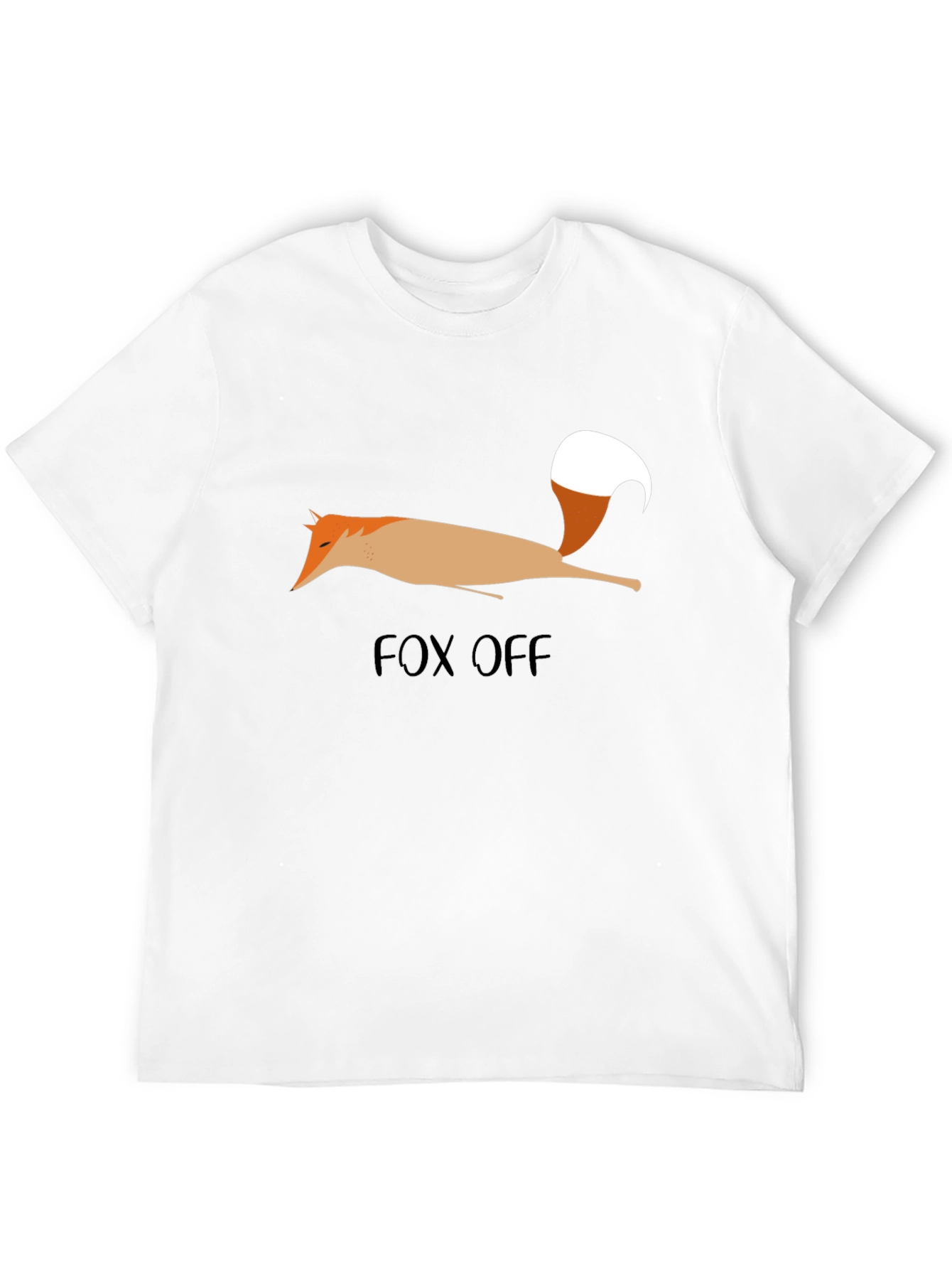 Fox Off Graphic Tee - Black Cotton T-Shirt