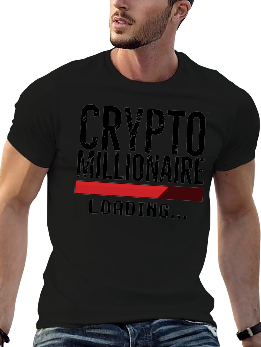 Crypto Millionaire Loading T-Shirt - Black