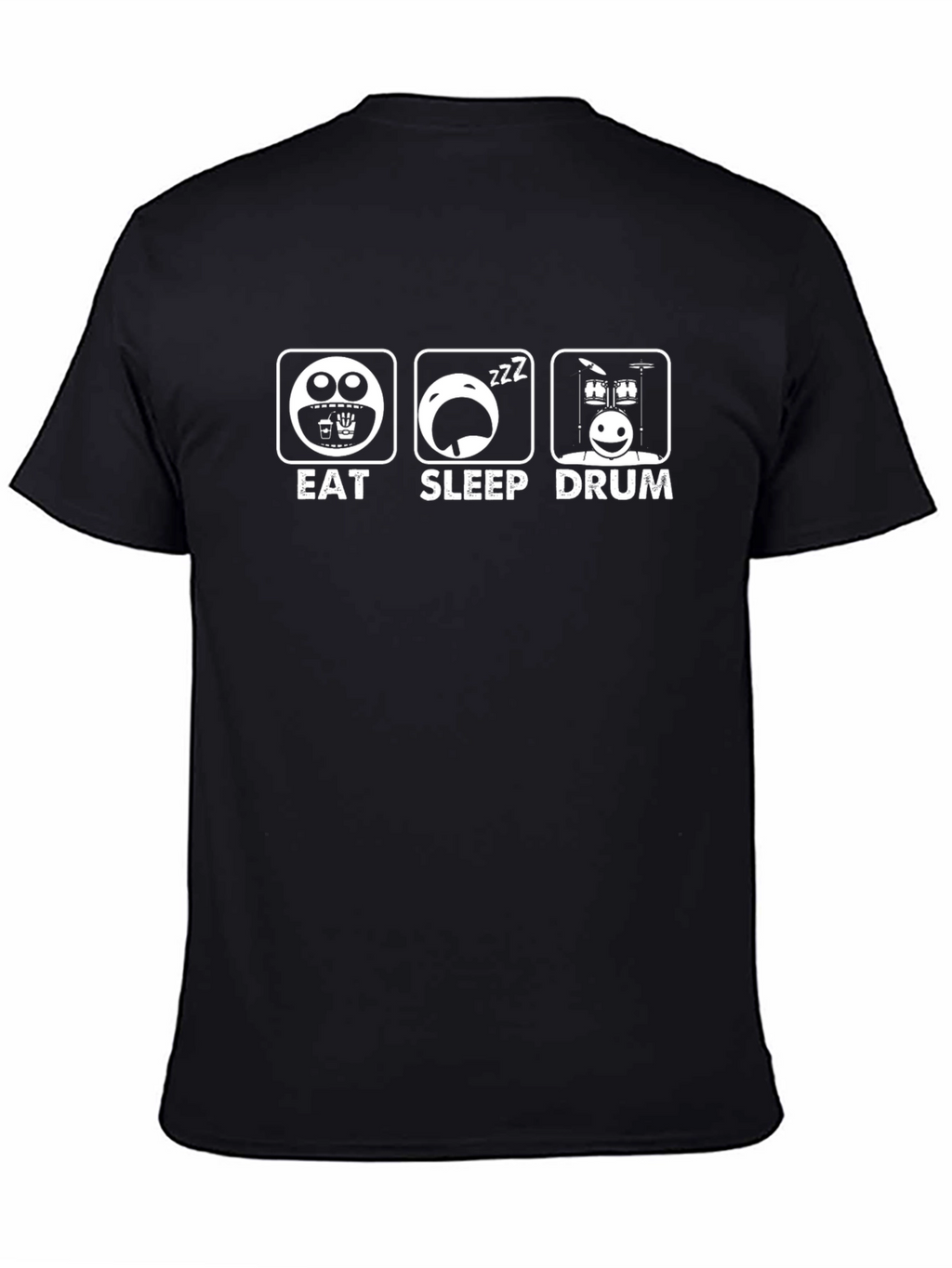 Eat Sleep Drum Black Graphic T-Shirt