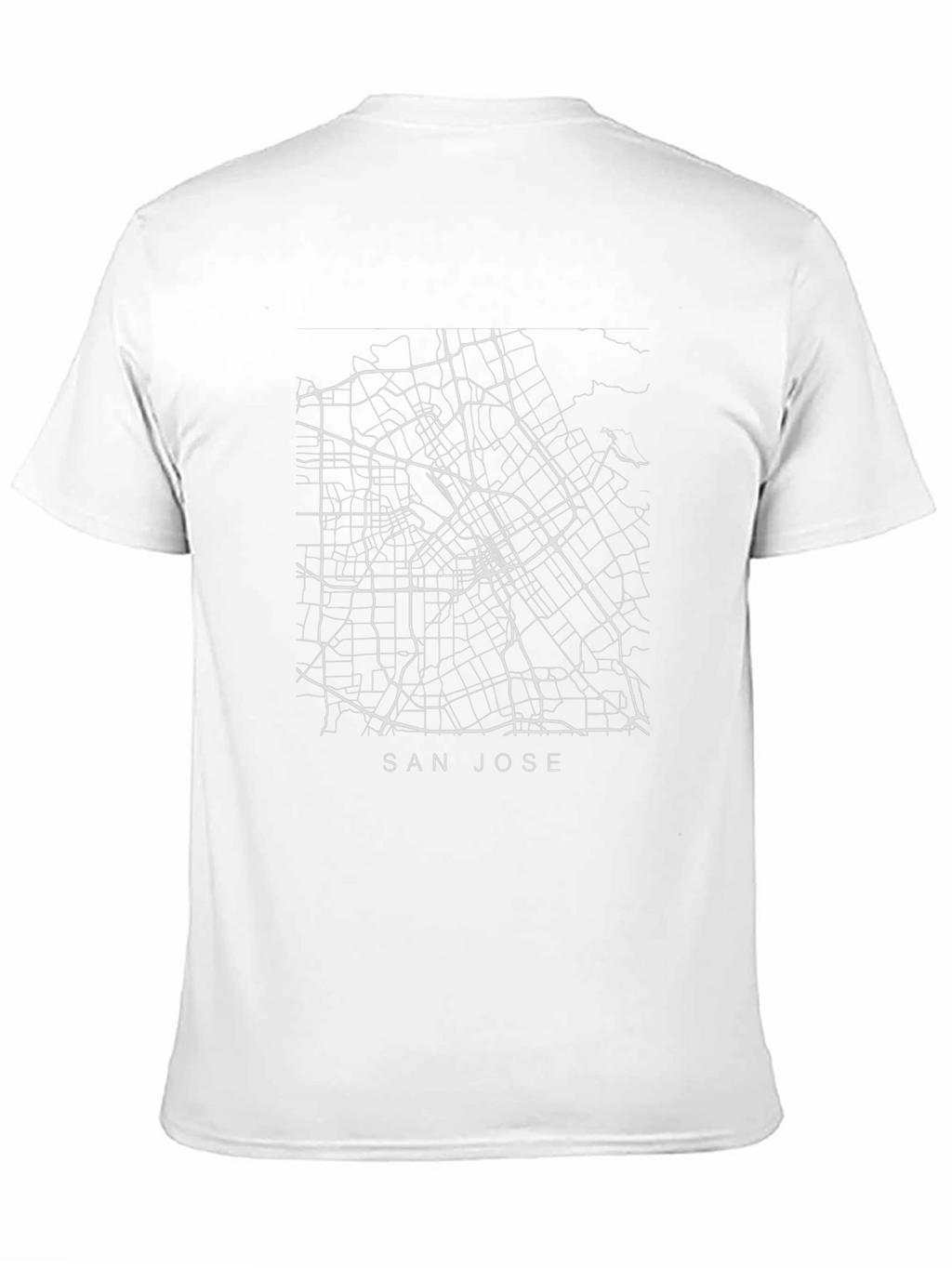 San Jose City Map Black Graphic Tee