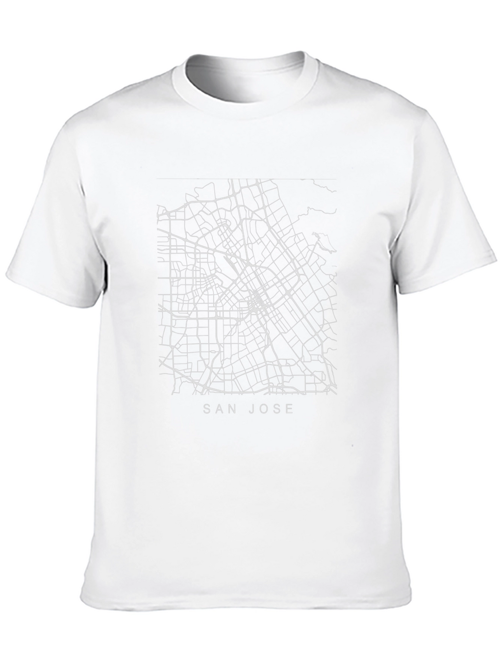 San Jose City Map Black Graphic Tee