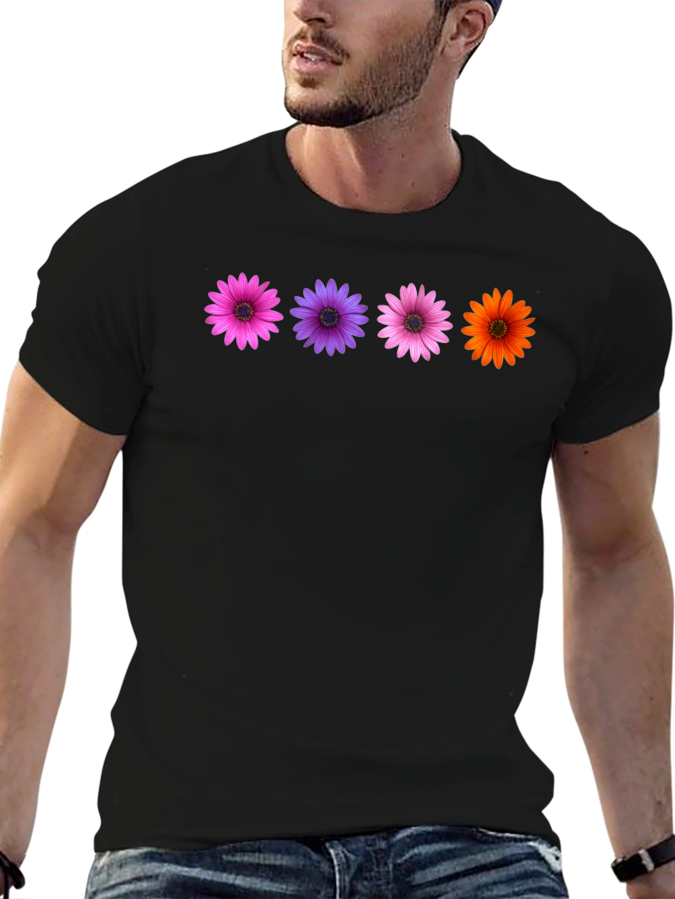 Floral Daisy T-Shirt - Colorful Blossom Design