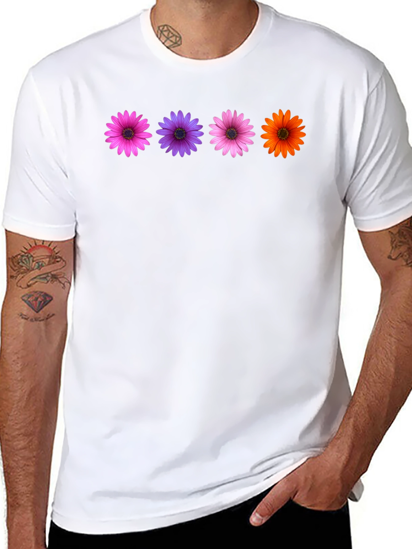 Floral Daisy T-Shirt - Colorful Blossom Design
